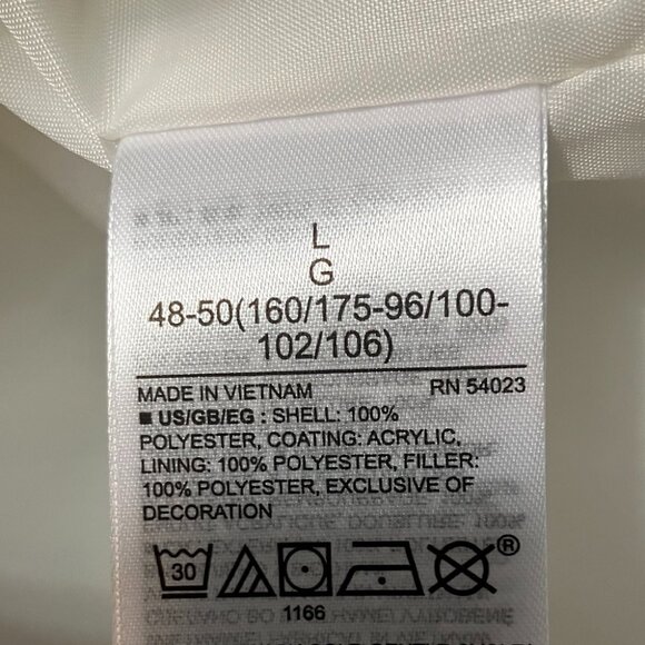 GAP White Cold Control Mid-Length Hooded Puffer Jacket Women's Size L - Picture 12 of 12